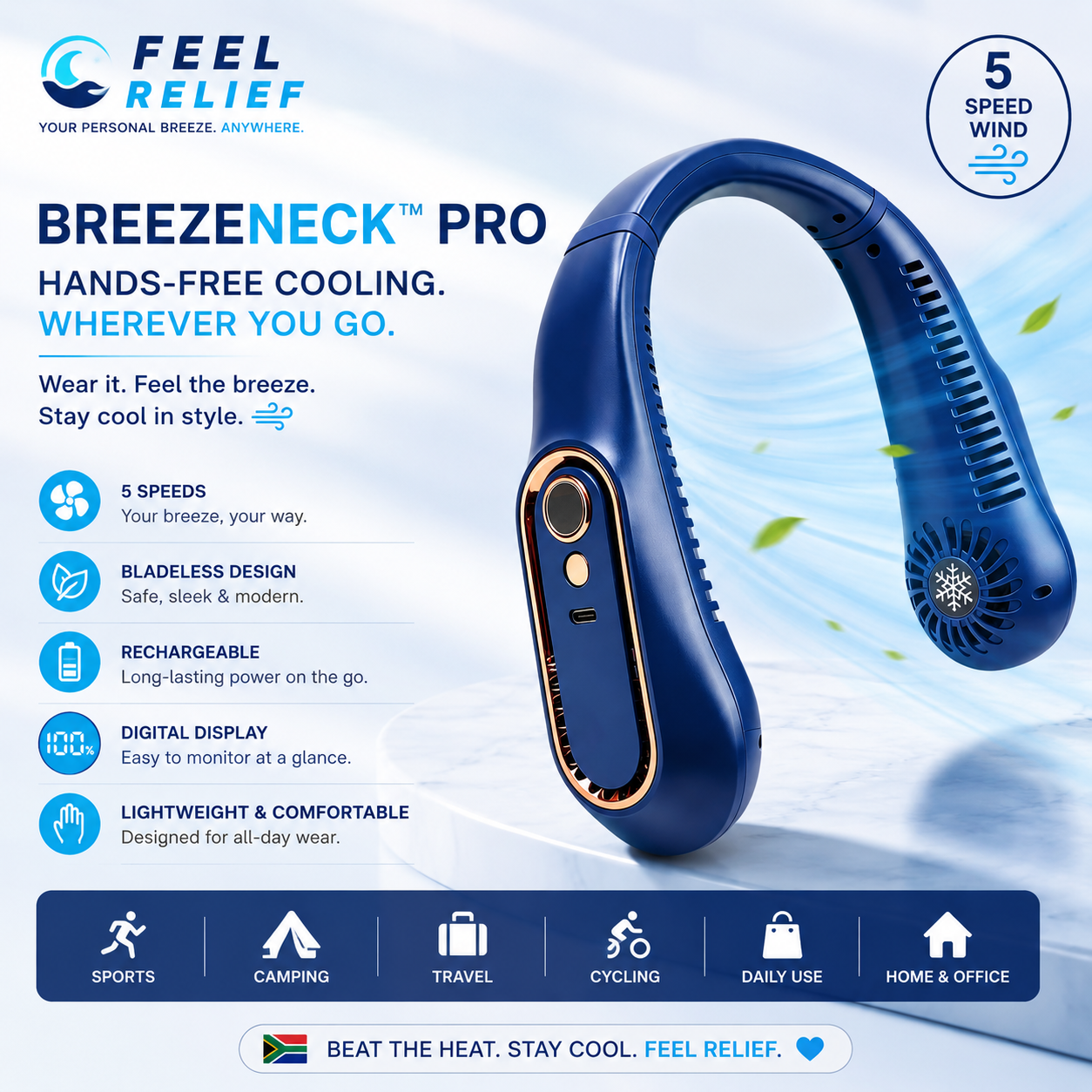 🌬️ Feel Relief BreezeNeck™ Pro
